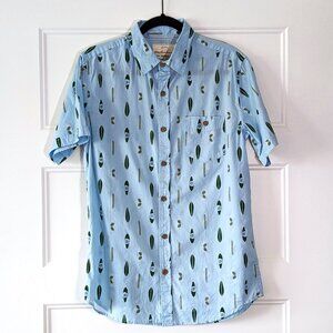 WEATHERPROOF VINTAGE Mens Surfboard Print Button Up S/S Shirt